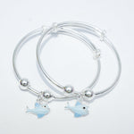 Pure Silver Baby Shark Bangles – Fun & Playful Accessory