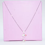 Pink elephant earring neckpiece set