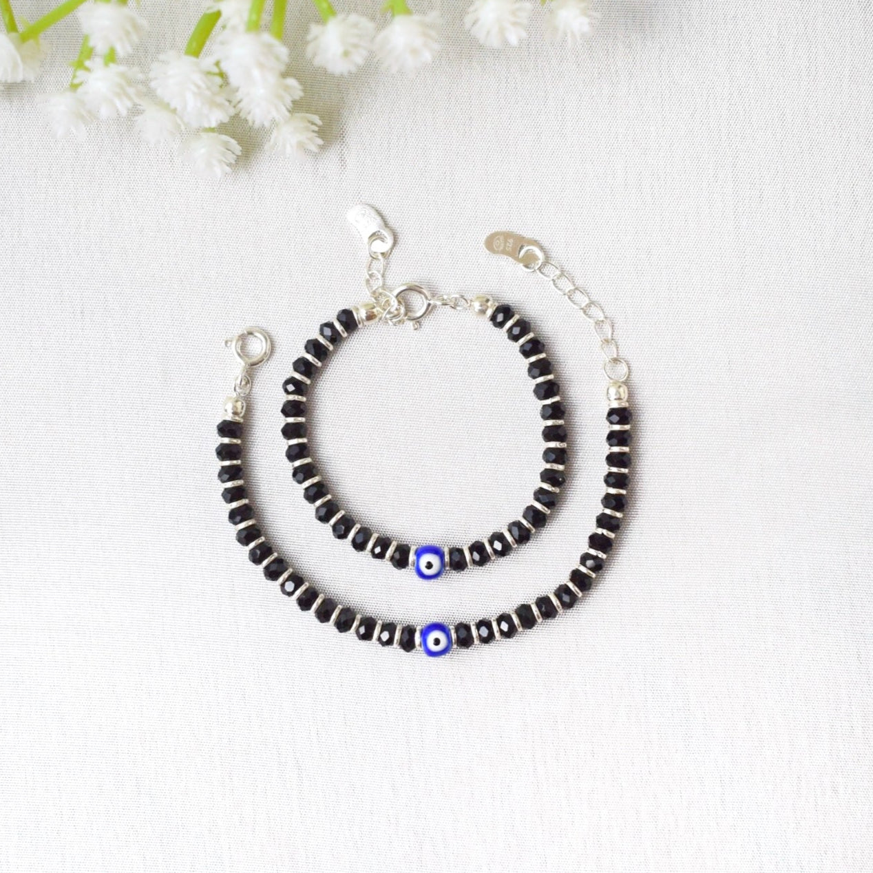 AuraNazar Band – Evil Eye Nazariya with Protective Black Beads