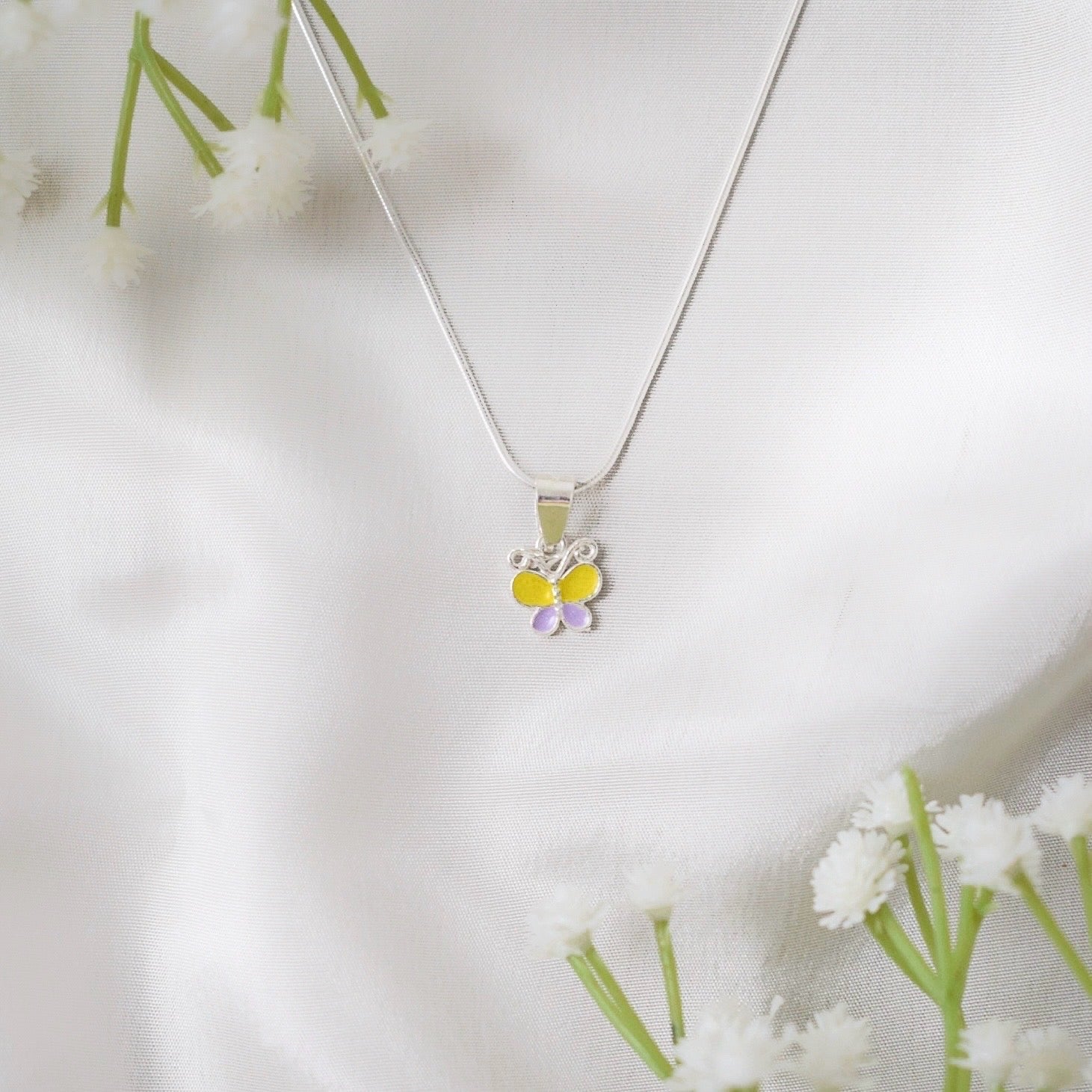 FlutterWish Pendant – 925 Silver Butterfly Pendant for Kids
