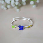 JoyTusks Bangle – 925 Silver Elephant, Crown & Car Charm Kids Bangle