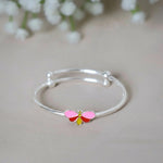 FlutterBloom Bangle – 925 Silver Butterfly Charm Kids Bangle
