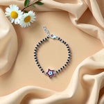 Twinkling Star Bracelet – 925 Silver & Black Beads