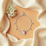 Little Dreamer Unicorn Anklet – 925 Silver Bracelet with Adjustable Fit