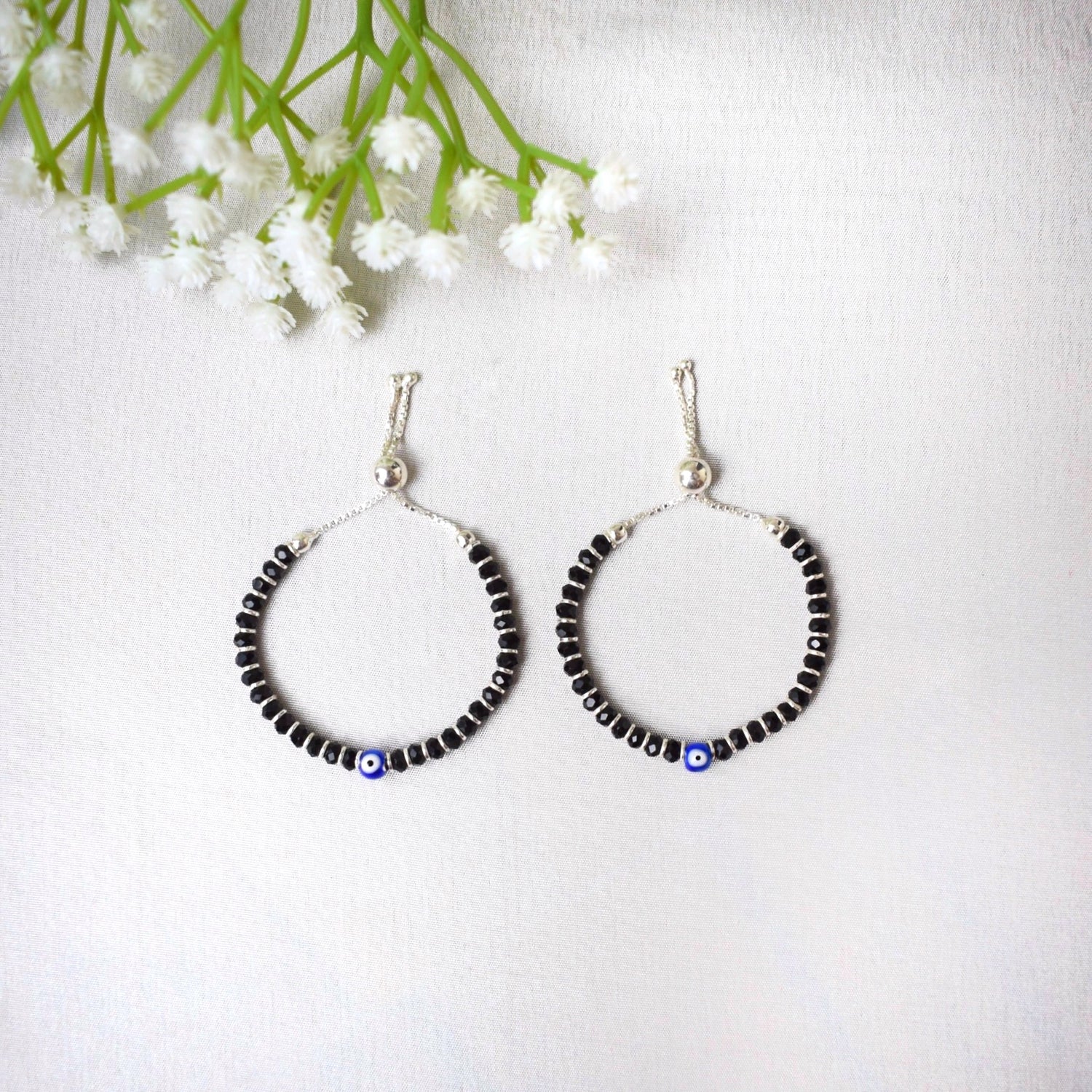 Pure Silver Evil Eye Bracelet – Shield Against Negativity