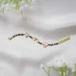 RainbowTreat Nazariya – Balloon, Rainbow & Ice Cream Black Beads Silver Bracelet