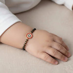 StarShield Nazariya – Silver Captain America Charm with Black Beads