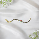 StarShield Nazariya – Silver Captain America Charm with Black Beads