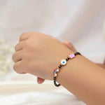 DreamShield Nazariya – Silver Cloud, Crown & Evil Eye with Black Beads