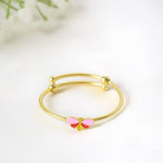 FlutterBloom Bangle – 925 Silver Butterfly Charm Kids Bangle