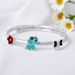 Adorable Elephant & Floral Bangles – Pure 925 Silver (Set of 2)