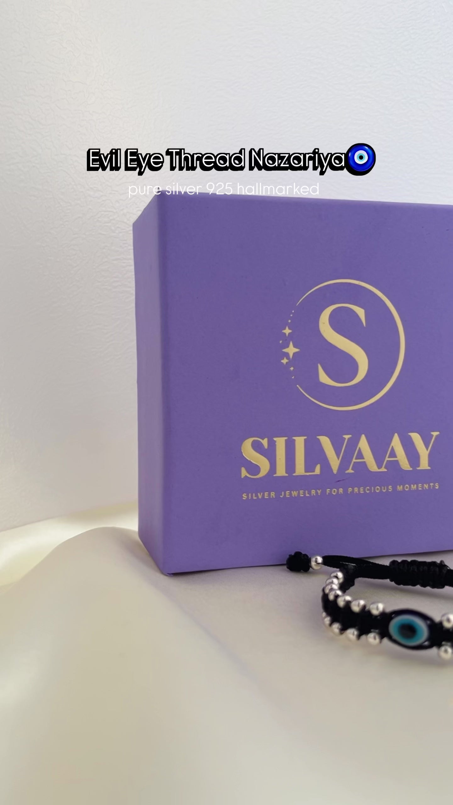 GlintGuard Band – Silver Evil Eye Nazariya for Kids