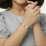 RainbowTreat Nazariya – Balloon, Rainbow & Ice Cream Black Beads Silver Bracelet