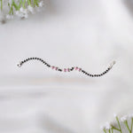 TiedTales Ribbon Anklet Pair – 925 Silver Nazariya for Kids