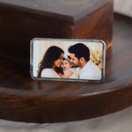 GoldenFrame Coin – Personalized Rectangle Photo Silver Coin