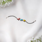 Toy Train Black Bead Nazariya – 925 Silver with Black Beads