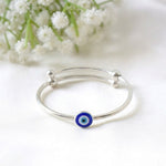 TruShield Bangle – 925 Silver Evil Eye Charm Adjustable Bangle