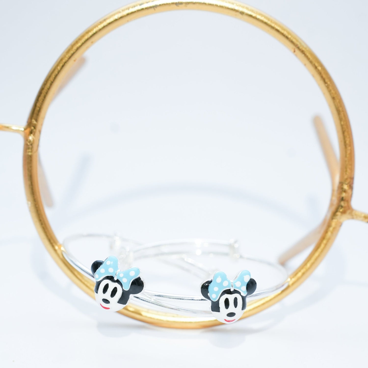 Mickey Mouse Charm Bangles – Pure 925 Silver (Set of 2)