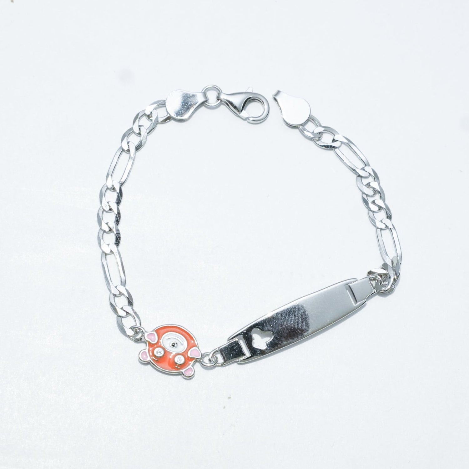 Silver Bracelet with Baloo Bear Charm for Kids