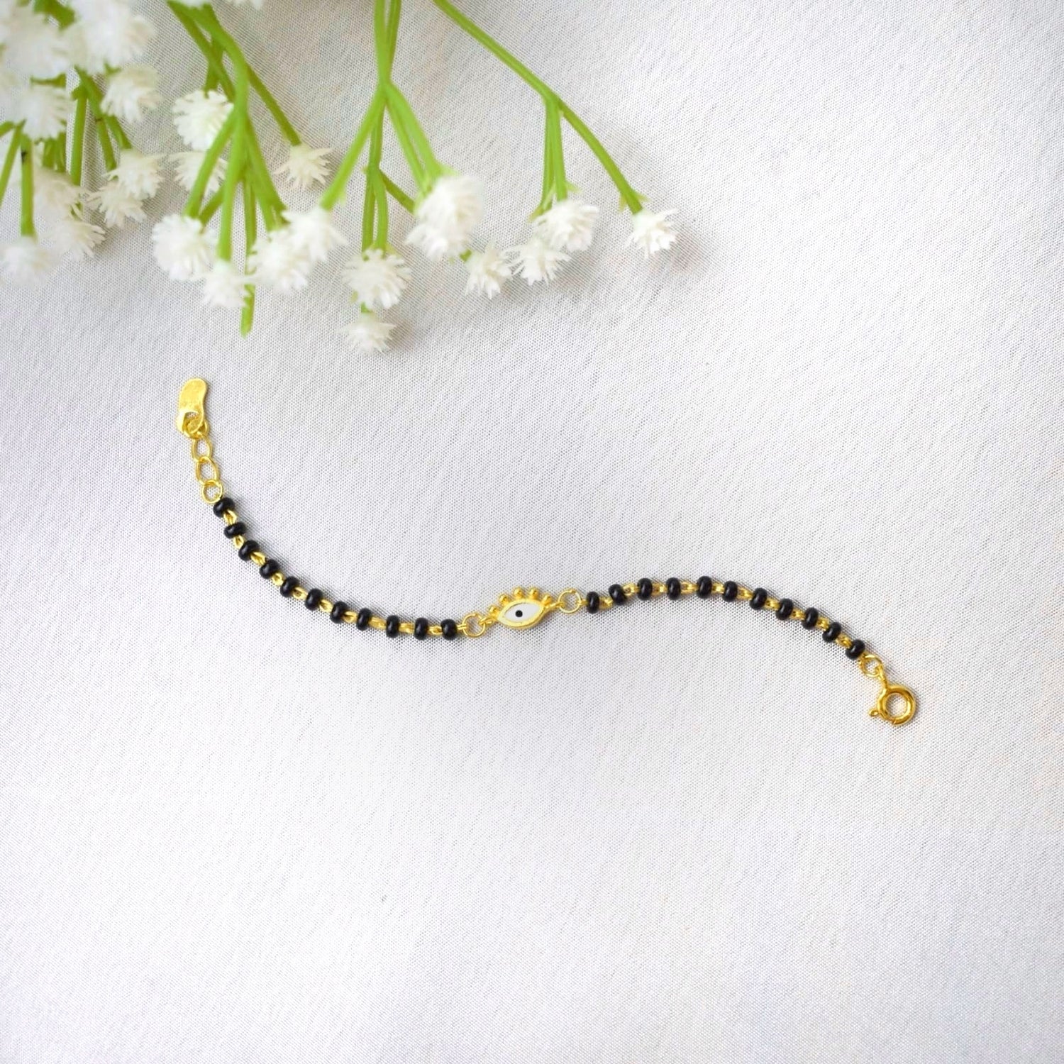 Exclusive Designer Evil Eye Nazariya – Stylish Silver Bracelet for Children