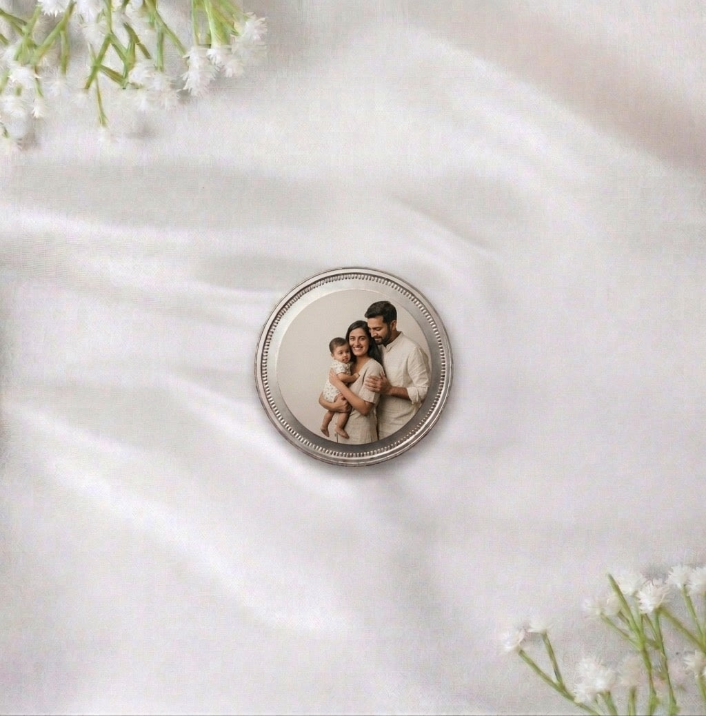 StarSeal Coin – Personalized Star Photo Silver Coin