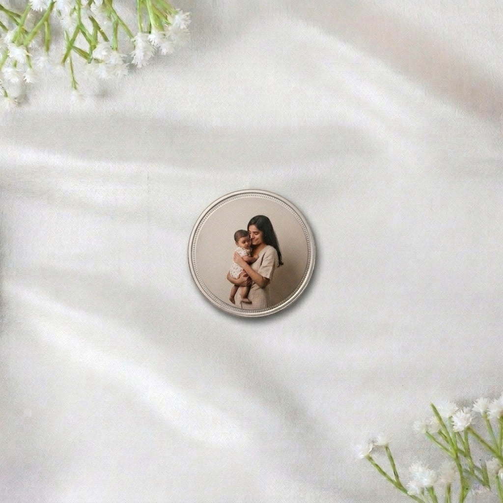 MemoryMint Coin – Personalized Round Photo Silver Coin