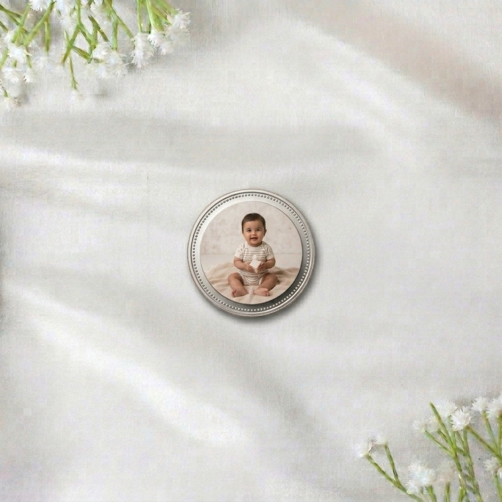 MemoryMint Coin – Personalized Round Photo Silver Coin