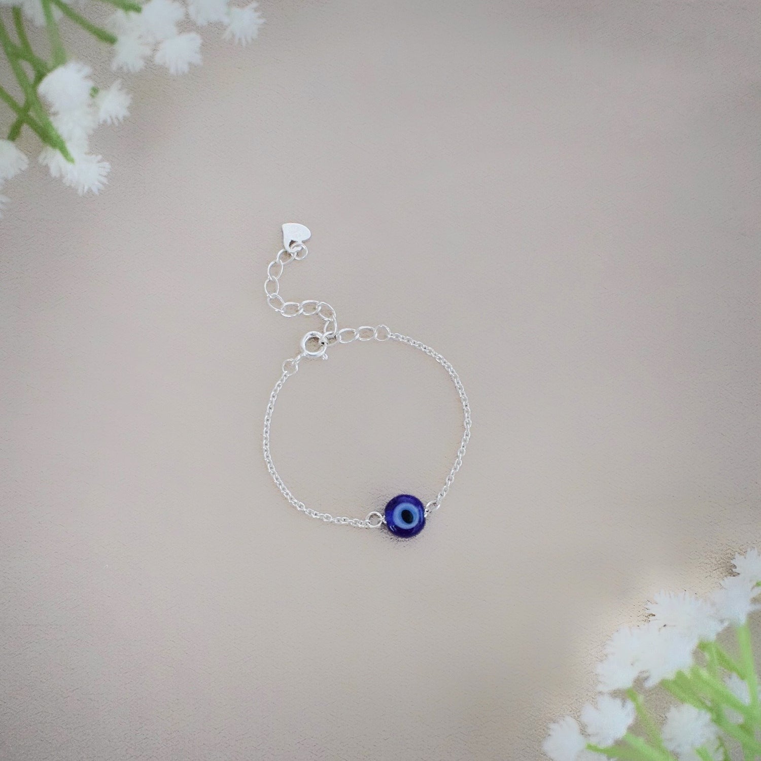 AuraGuard Duo Bracelet – 925 Silver Evil Eye Bracelet Set for Mother & Kid
