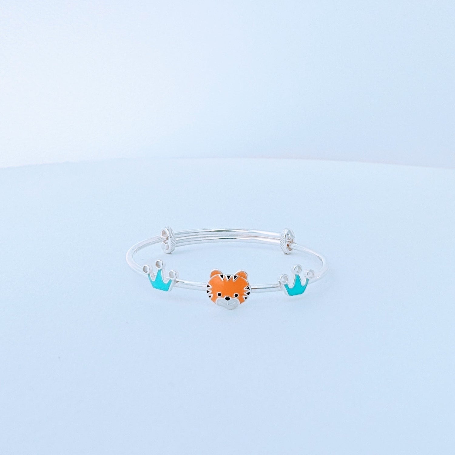 Majestic Tiger Charm Bangles – Perfect for Your Little Royalty