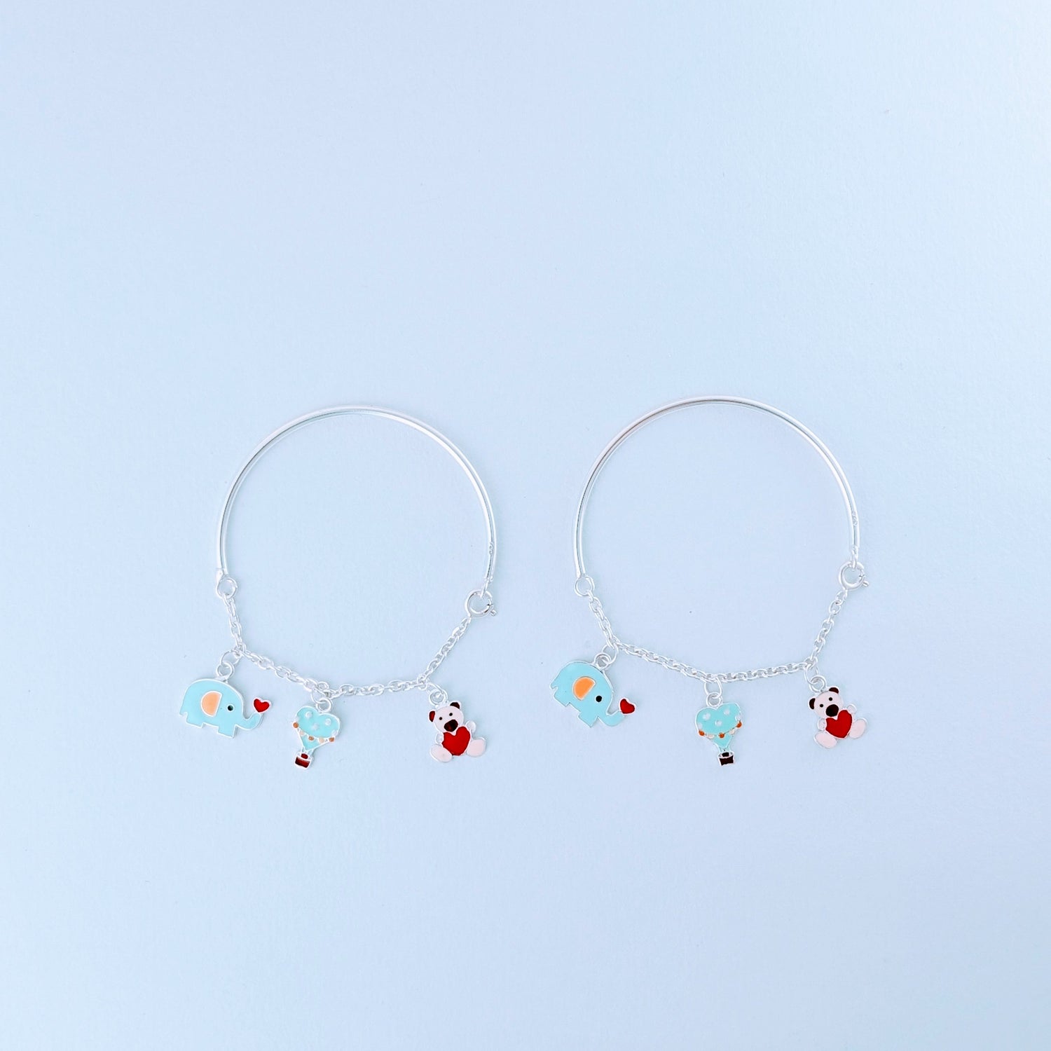 Playful Animal Charms Bangles – Perfect Kids’ Jewelry (Pair)