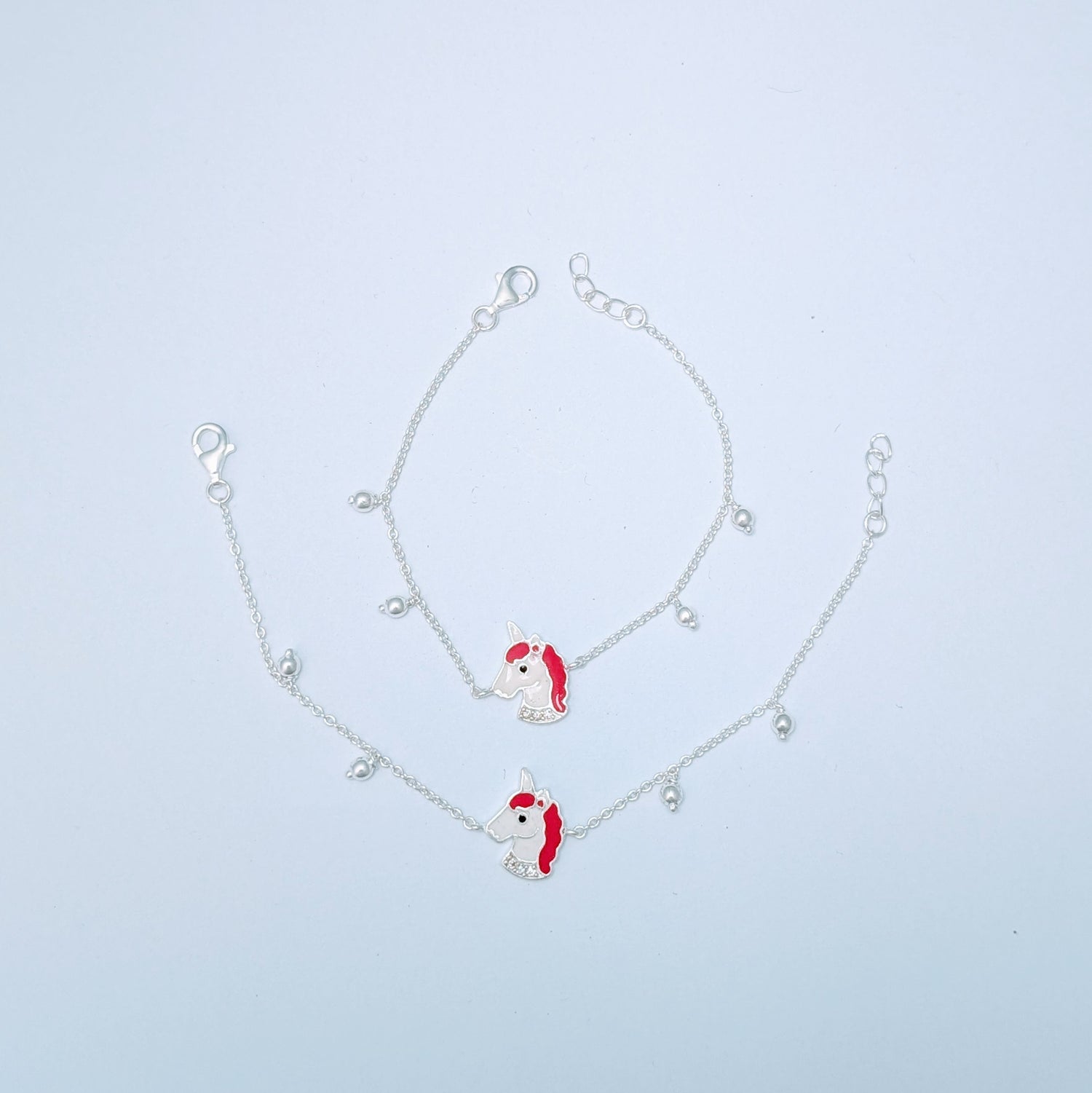 Little Dreamer Unicorn Anklet – 925 Silver Bracelet with Adjustable Fit