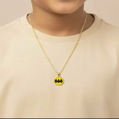 DarkKnight Pendant – 925 Silver Batman Logo Pendant for Children
