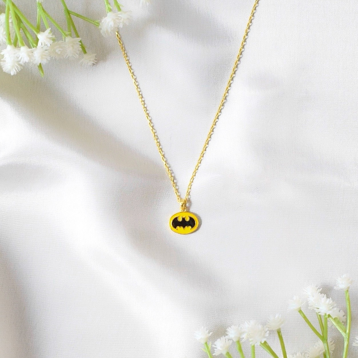 DarkKnight Pendant – 925 Silver Batman Logo Pendant for Children
