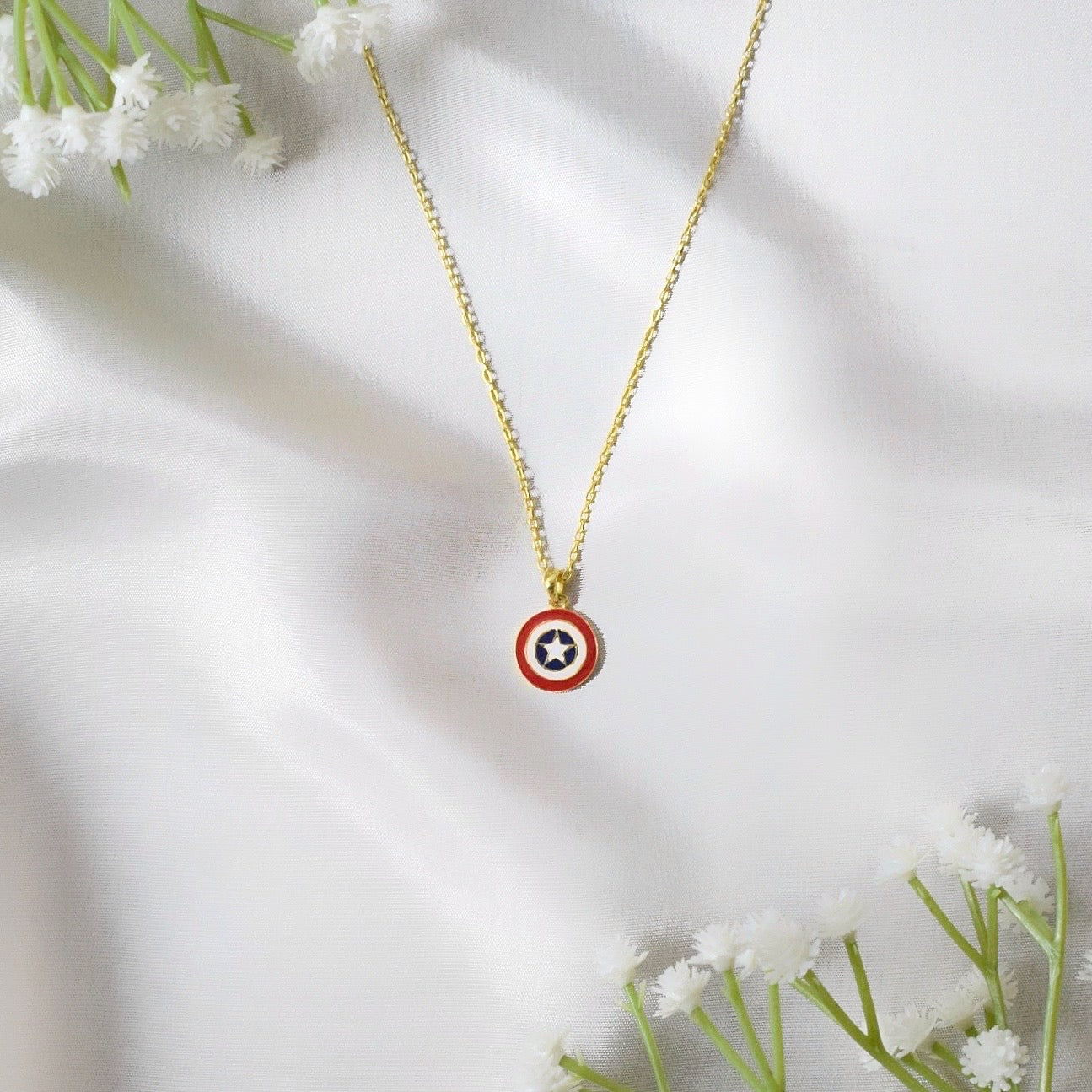CapShield Pendant – Silver Captain America Pendant for Children