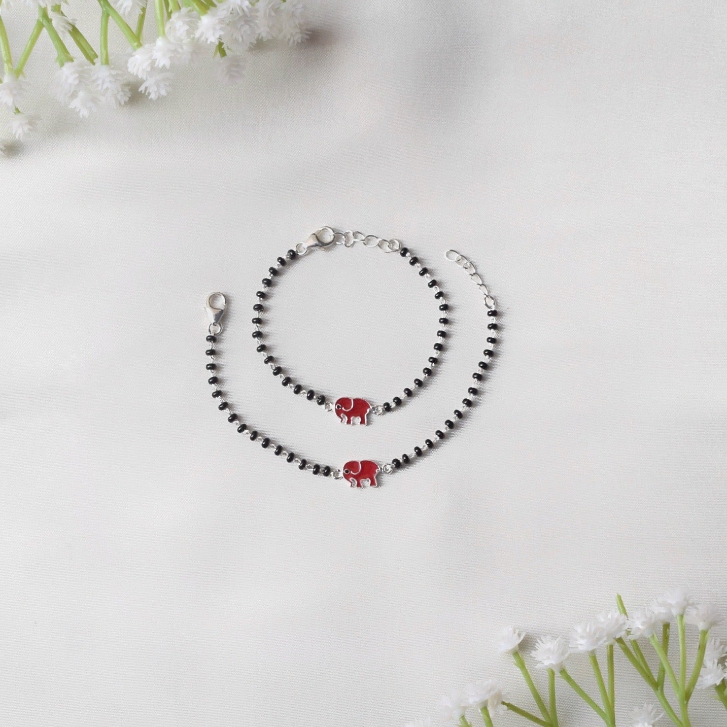 Pure Silver Elephant Charm Nazariya – A Symbol of Strength & Luck