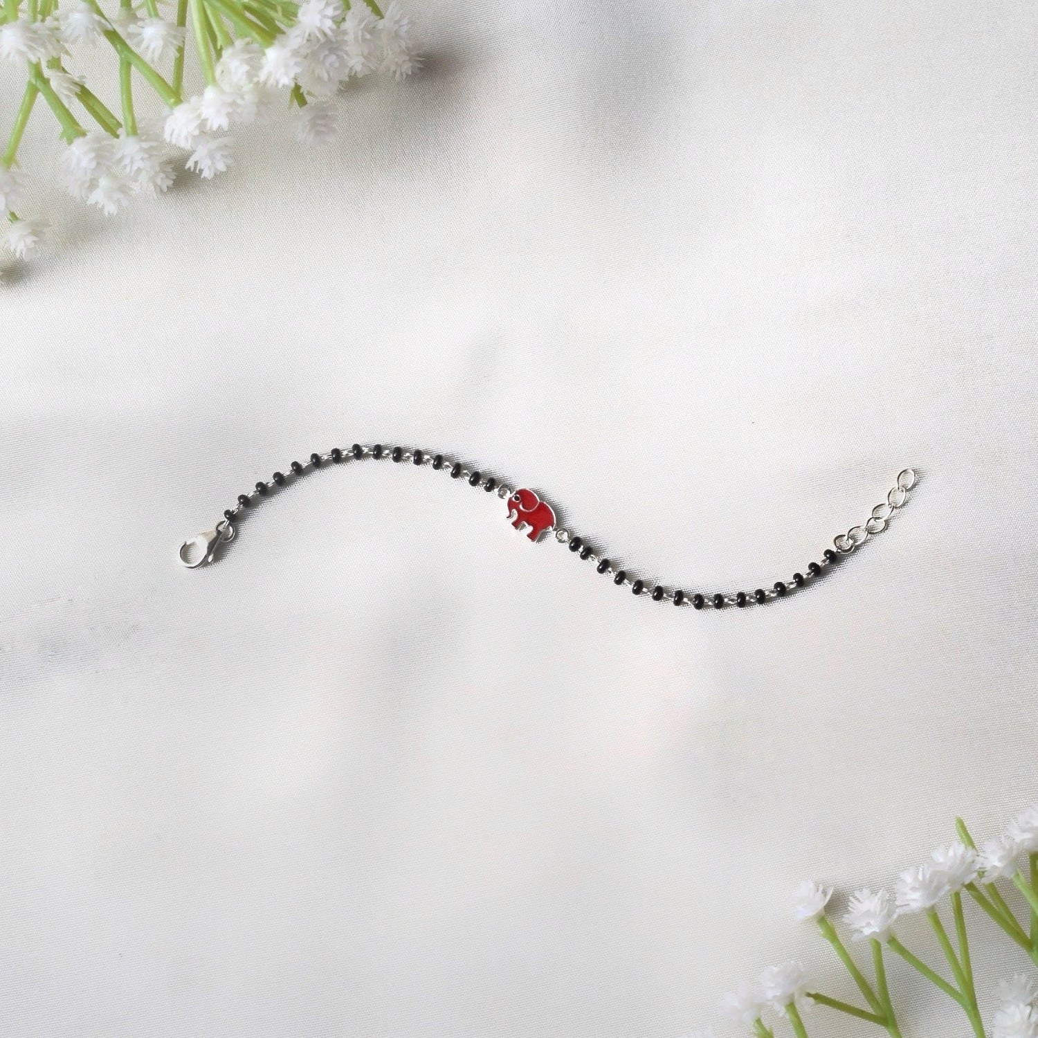 Pure Silver Elephant Charm Nazariya – A Symbol of Strength & Luck