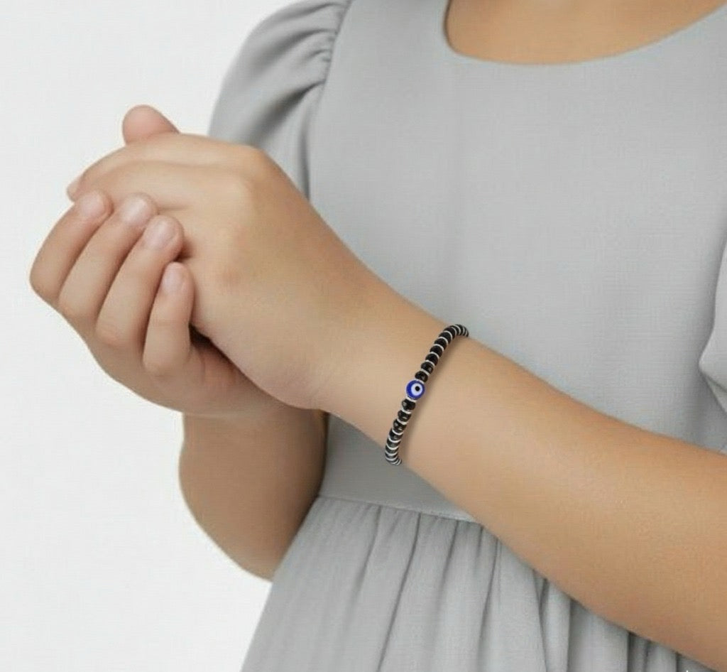 Pure Silver Evil Eye Bracelet – Shield Against Negativity