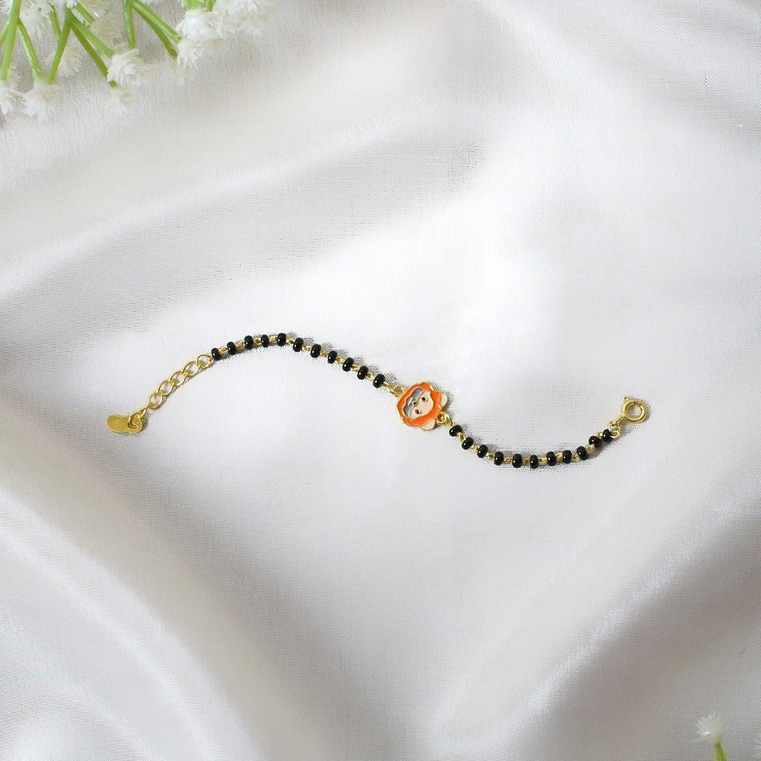 lion Bracelet nazariya with black beads