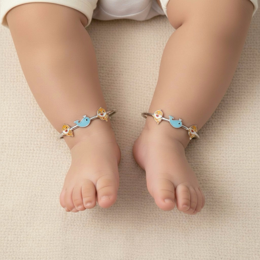 Royal Queen Fish Bangles – 925 Pure Silver