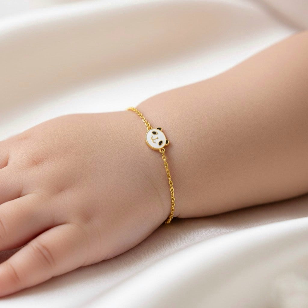 LittlePanda Bracelet – 925 Silver Chain Bracelet with Cute Panda Charm