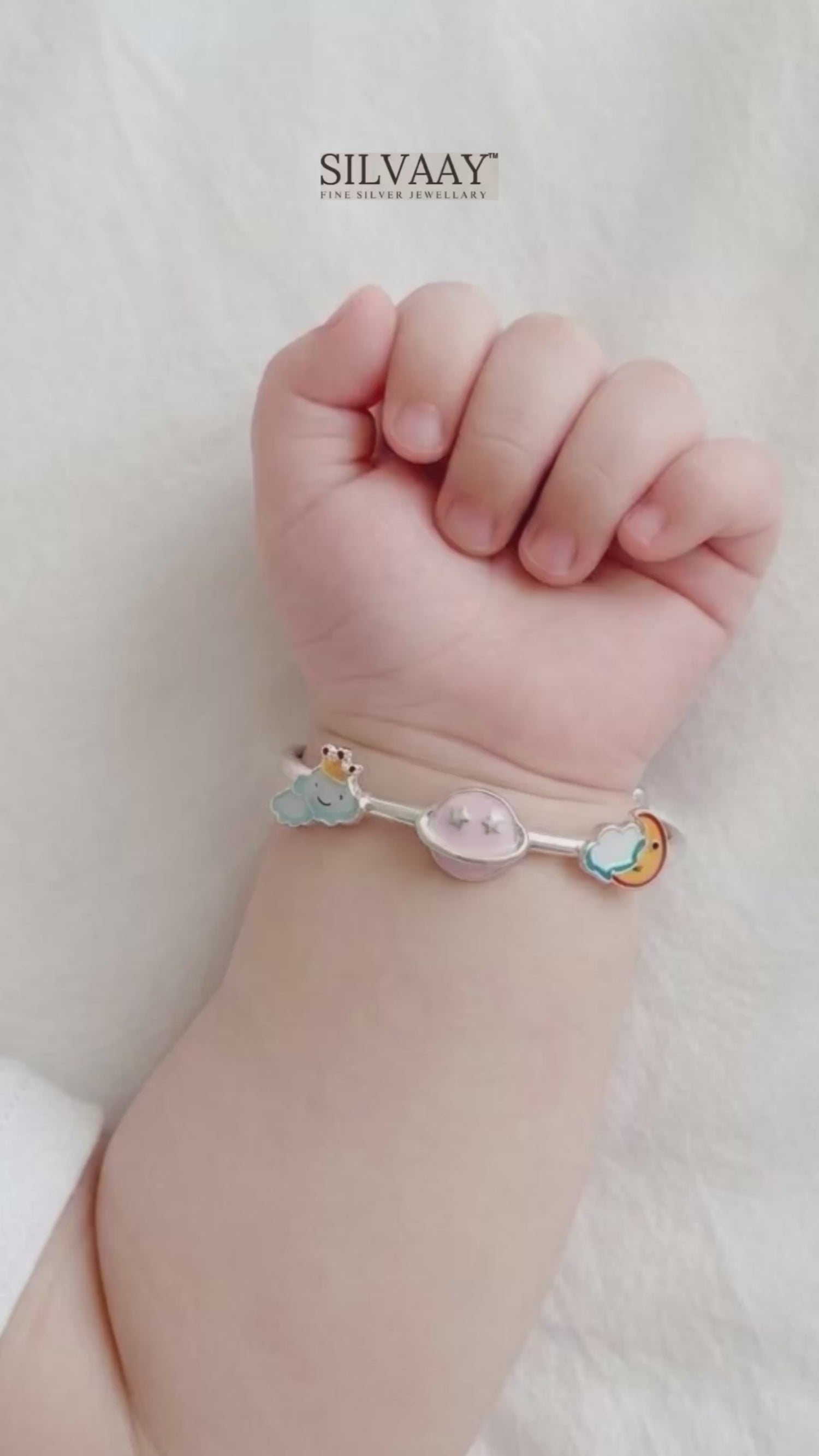 Little Planets Charm Bangles – Pure 925 Silver