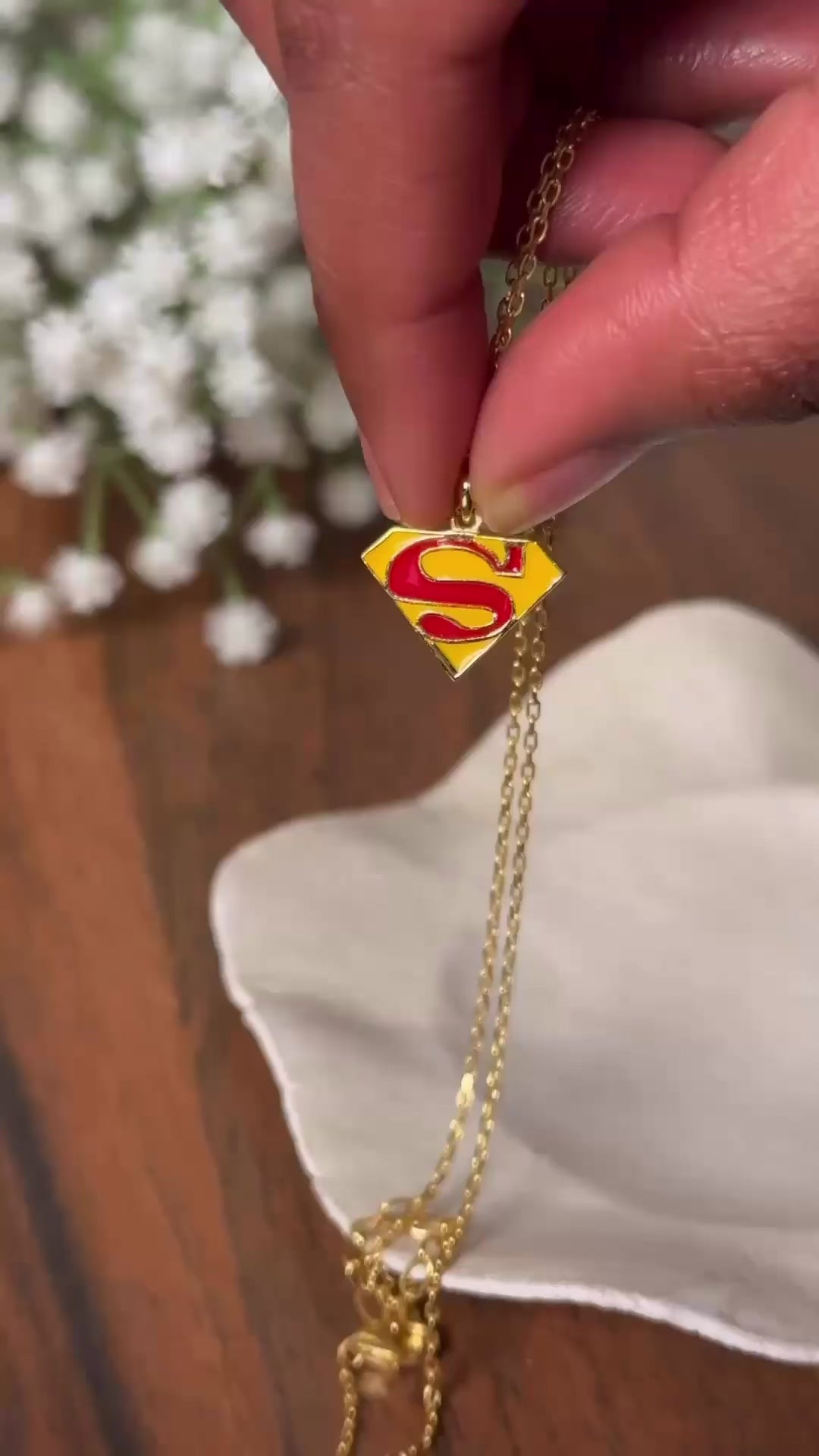 SuperCharm Pendant – 925 Silver Superman Symbol Pendant