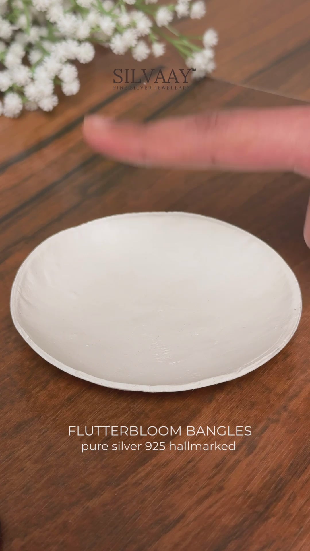 FlutterBloom Bangle – 925 Silver Butterfly Charm Kids Bangle