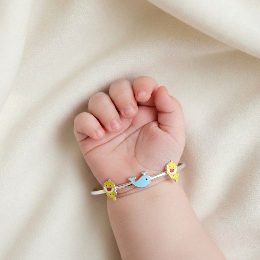 Royal Queen Fish Bangles – 925 Pure Silver