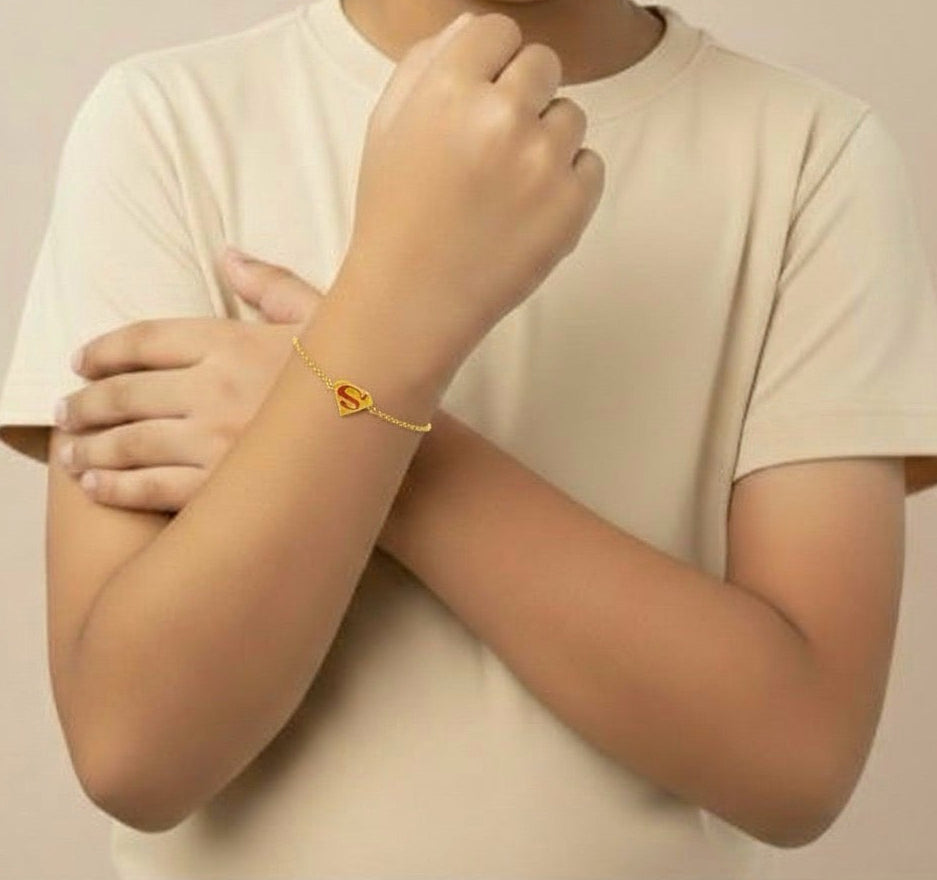ManOfSteel Bracelet – Silver Superman Kids Bracelet